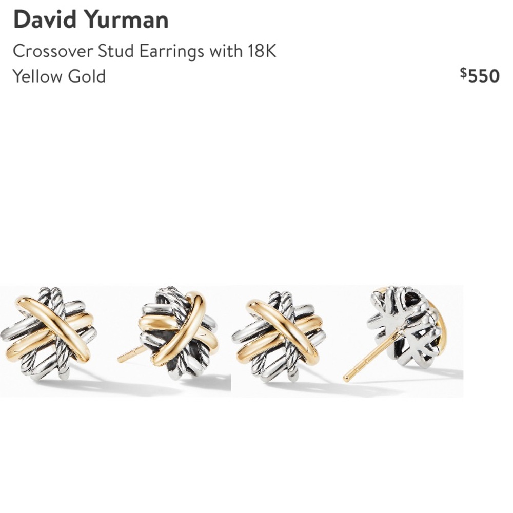 David Yurman Crossover Stud Earrings